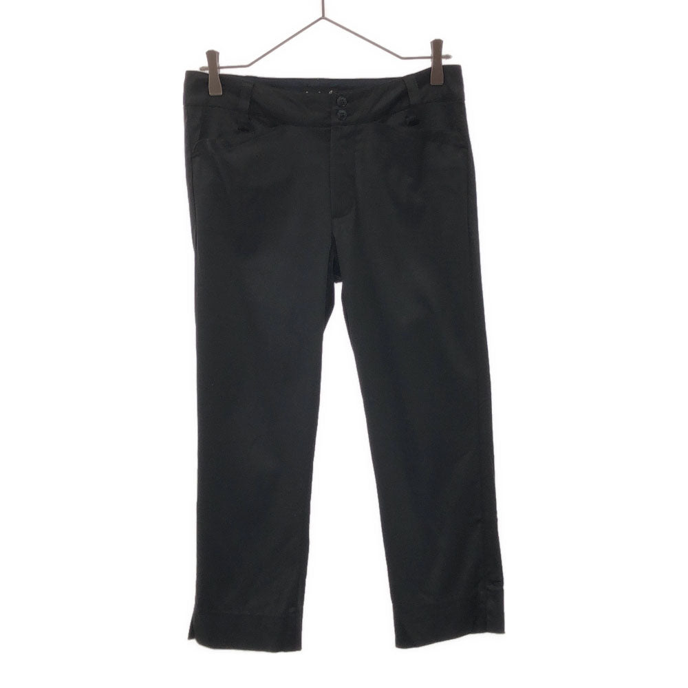 アニエスベー フランス製 クロップドパンツ 40 ブラック agnes b. レディース