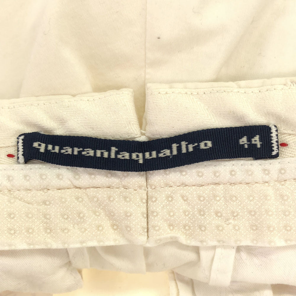 ビガーノ ツータック テーパードパンツ 44 ホワイト VIGANO QUARANLAQUALLRO メンズ
