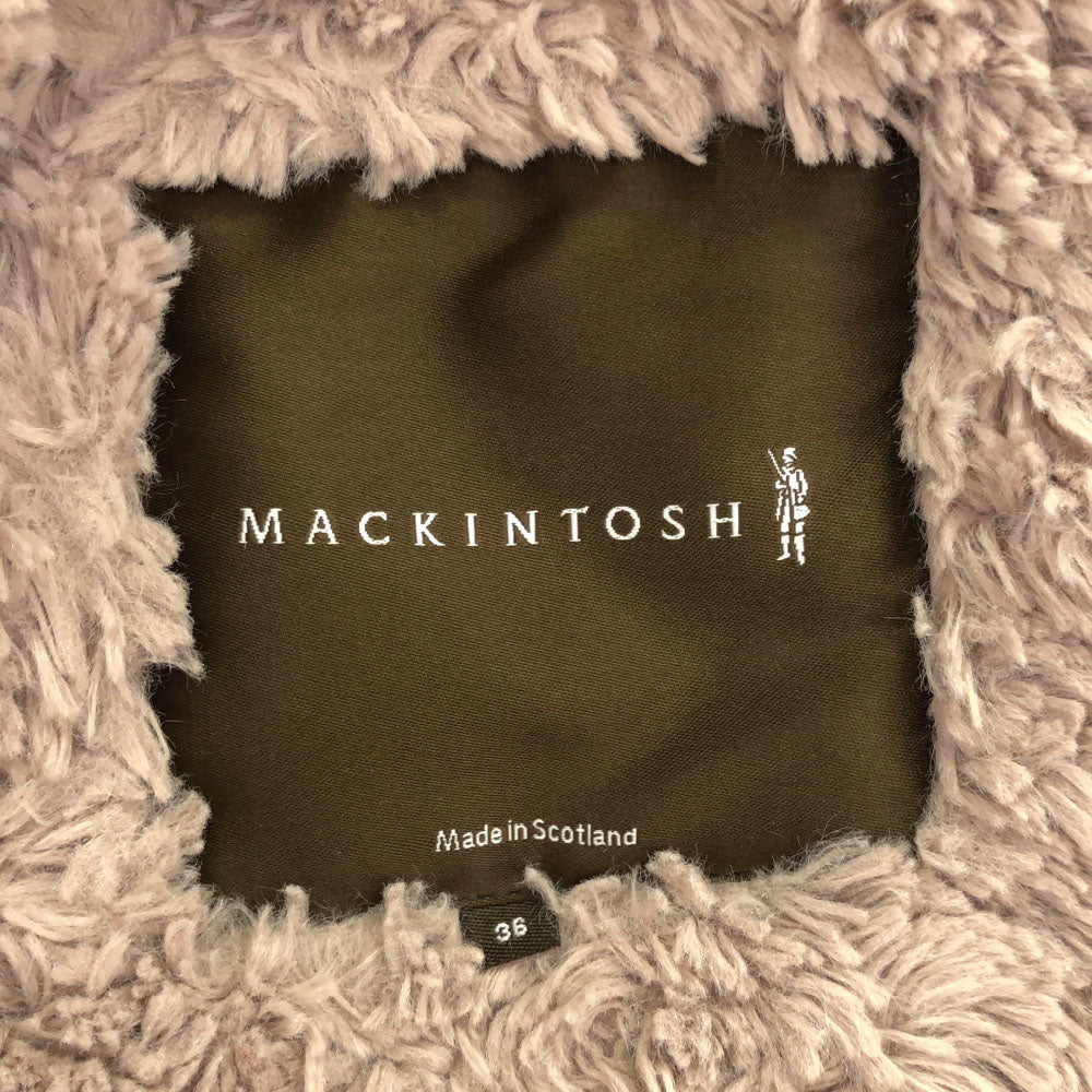 MACKINTOSH SCOTLAND マッキントッシュスコットランド フード付き キルティングコート 36 ベージュ 裏ボア レディース