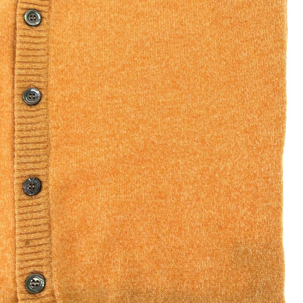 リカルドピアチェンツァ イタリア製 長袖 モックネック ニットカーディガン 48 オレンジ メンズ