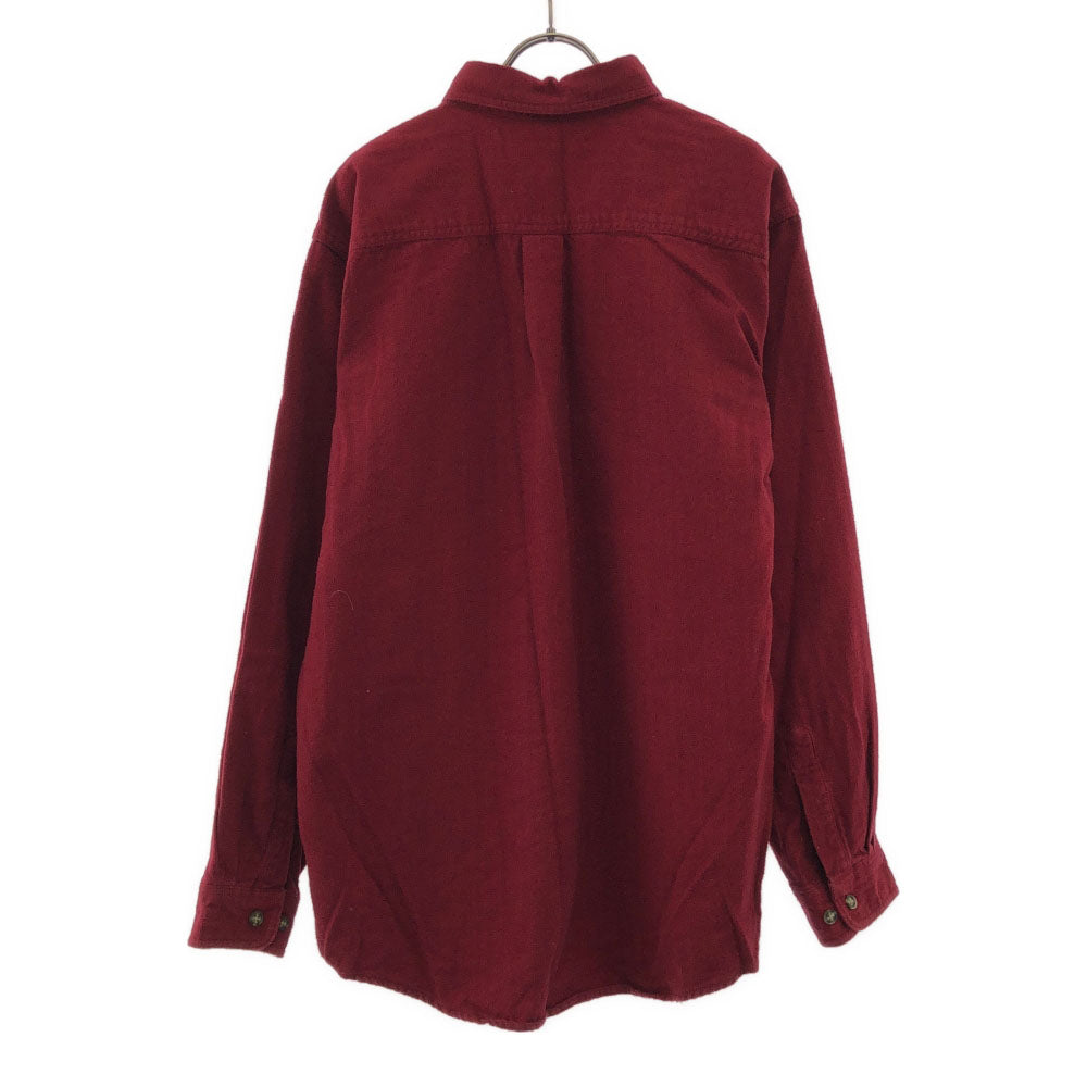 エルエルビーン 長袖 ボタンダウンシャツ L ワインレッド L.L.Bean アウトドア メンズ