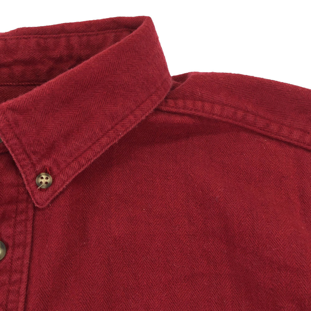 エルエルビーン 長袖 ボタンダウンシャツ L ワインレッド L.L.Bean アウトドア メンズ