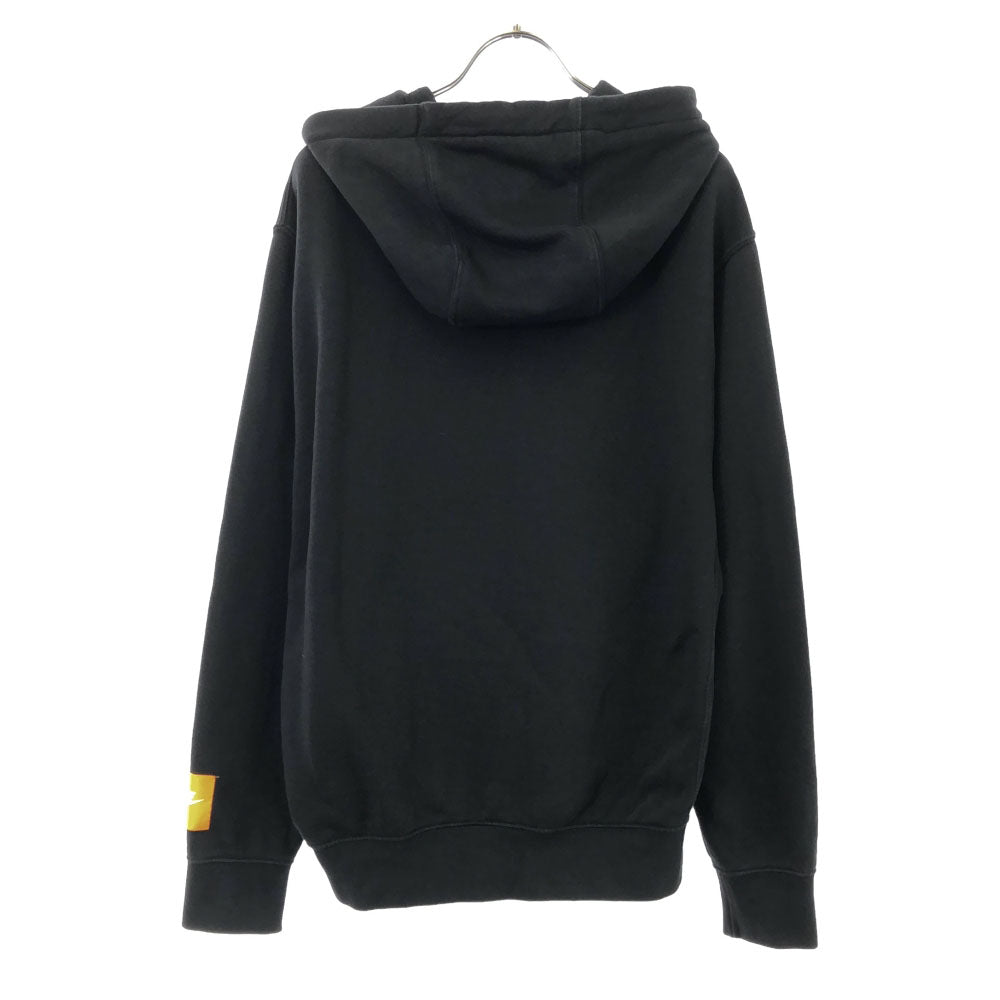 ナイキ ロゴ刺繍 長袖 スウェットパーカー M ブラック NIKE トレーナー プルオーバー メンズ