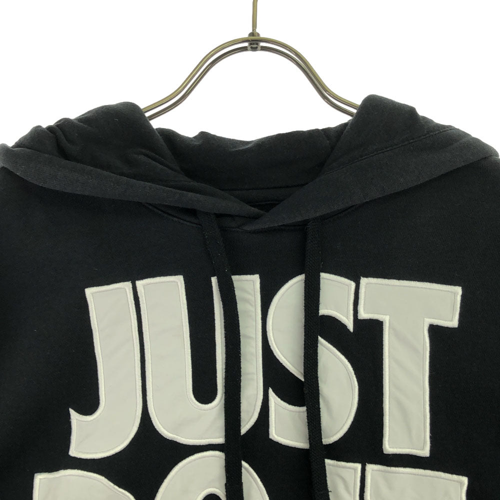 ナイキ ロゴ刺繍 長袖 スウェットパーカー M ブラック NIKE トレーナー プルオーバー メンズ