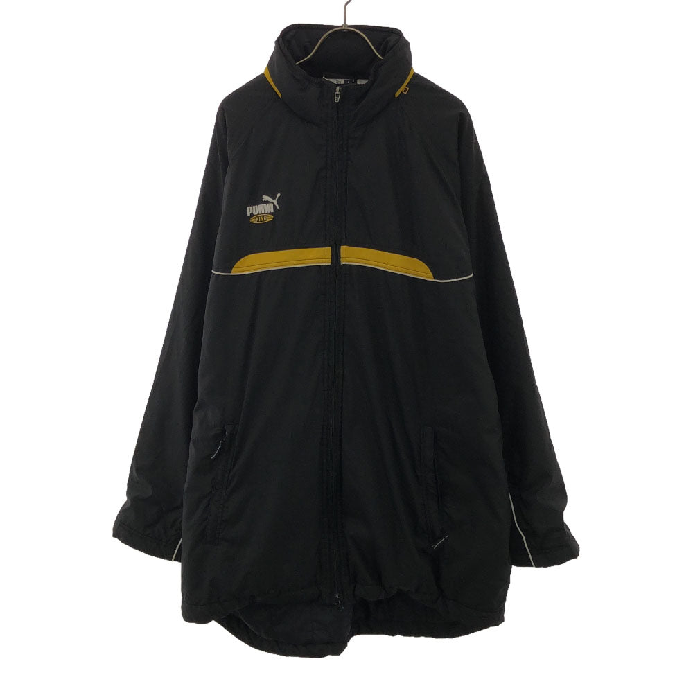 PUMA プーマ 90s オールド ヒットユニオン ロゴ刺繍 フード付き 中綿コート L ブラック系 メンズ