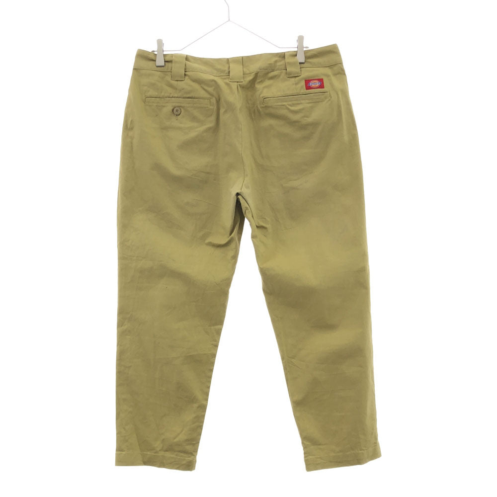 ディッキーズ ロゴワッペン ツータック テーパードパンツ w32 ベージュ Dickies メンズ