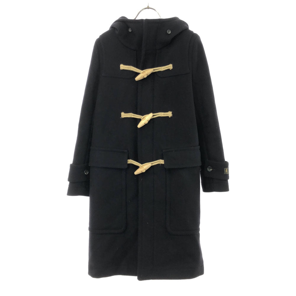 ザ リラックス 日本製 ウール100% ダッフルコート 36 ネイビー レディース