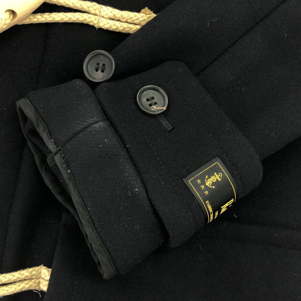 ザ リラックス 日本製 ウール100% ダッフルコート 36 ネイビー レディース