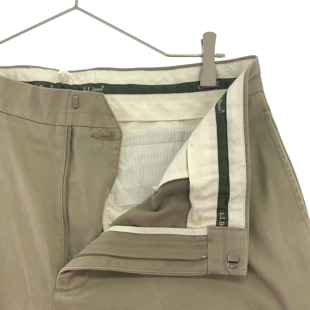 エルエルビーン スラックスパンツ w36 ベージュ L.L.Bean センタープレス アウトドア メンズ