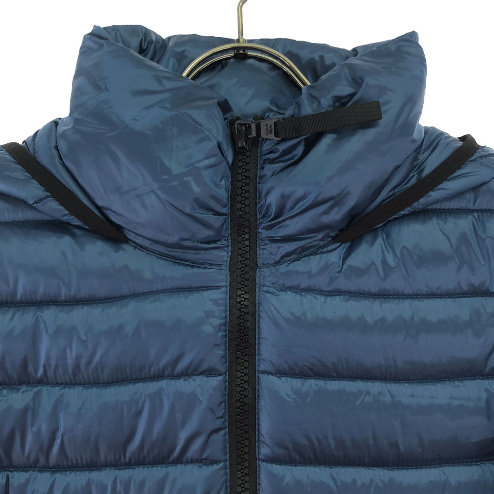 Calvin klein カルバンクライン フード付き 中綿コート S ブルー×ブラック レディース