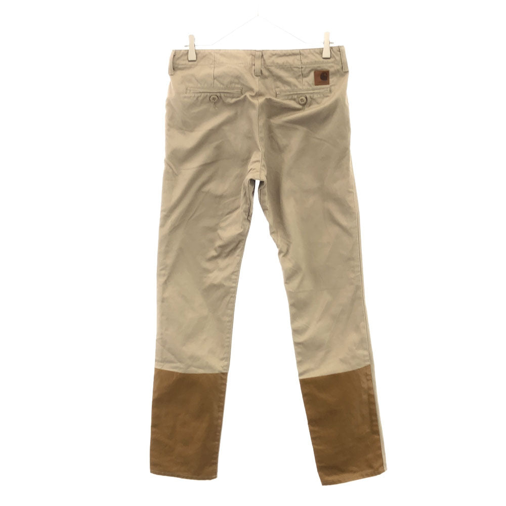 カーハート 異素材切替 スリムパンツ w30 ベージュ Carhartt メンズ