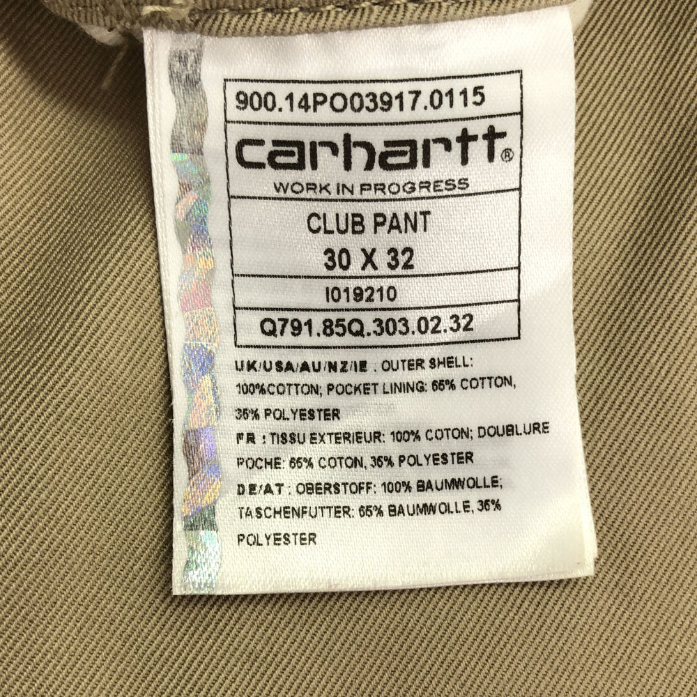 カーハート 異素材切替 スリムパンツ w30 ベージュ Carhartt メンズ