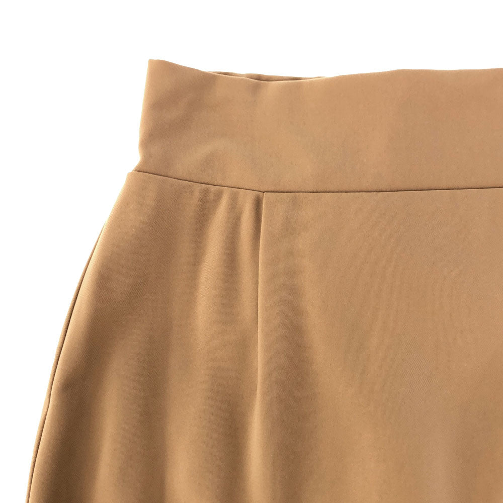 エーシーケーエー マキシ丈 スリット入り マーメイドスカート 2 ブラウン系 裏地付き レディース