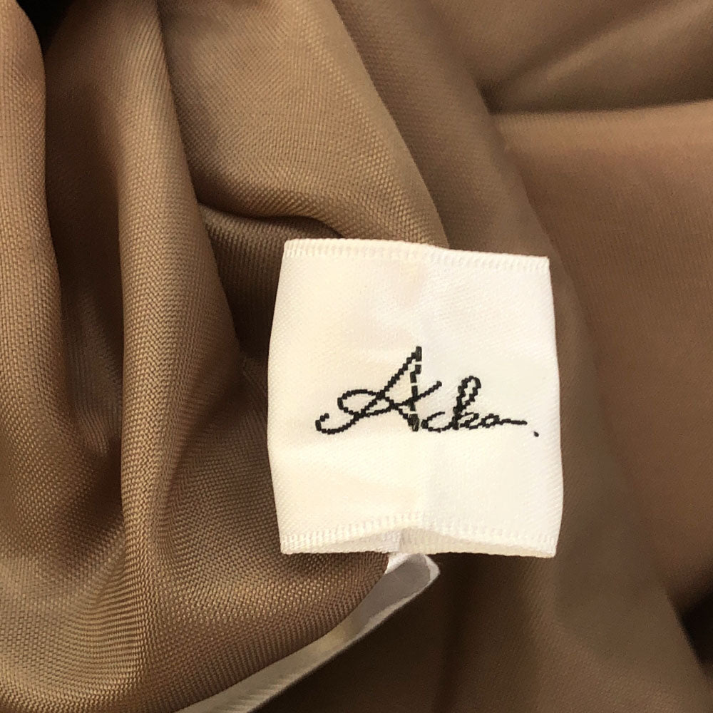 エーシーケーエー マキシ丈 スリット入り マーメイドスカート 2 ブラウン系 裏地付き レディース