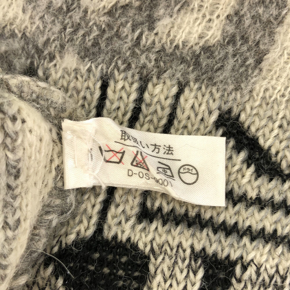 JACKSTONE ジャックストーン 80s 90s イタリア製 オールド 総柄 長袖 タートルネック セーター 46 グレー系 ニット メンズ