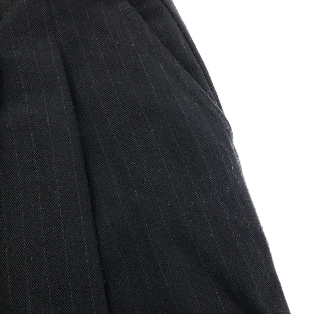 THE SHINZONE ザ シンゾーン 日本製 ピンストライプ タック ワイドパンツ 34 ブラック メンズ