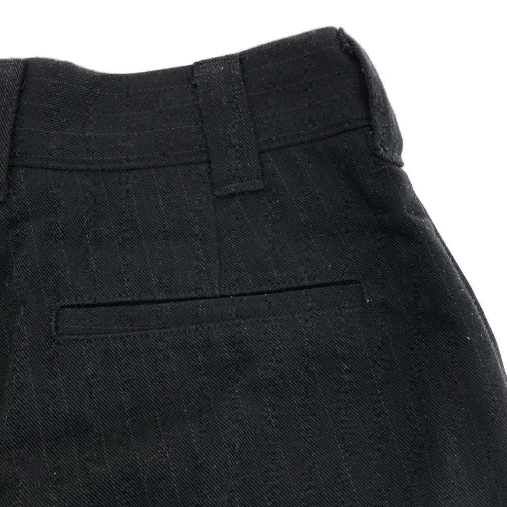 THE SHINZONE ザ シンゾーン 日本製 ピンストライプ タック ワイドパンツ 34 ブラック メンズ