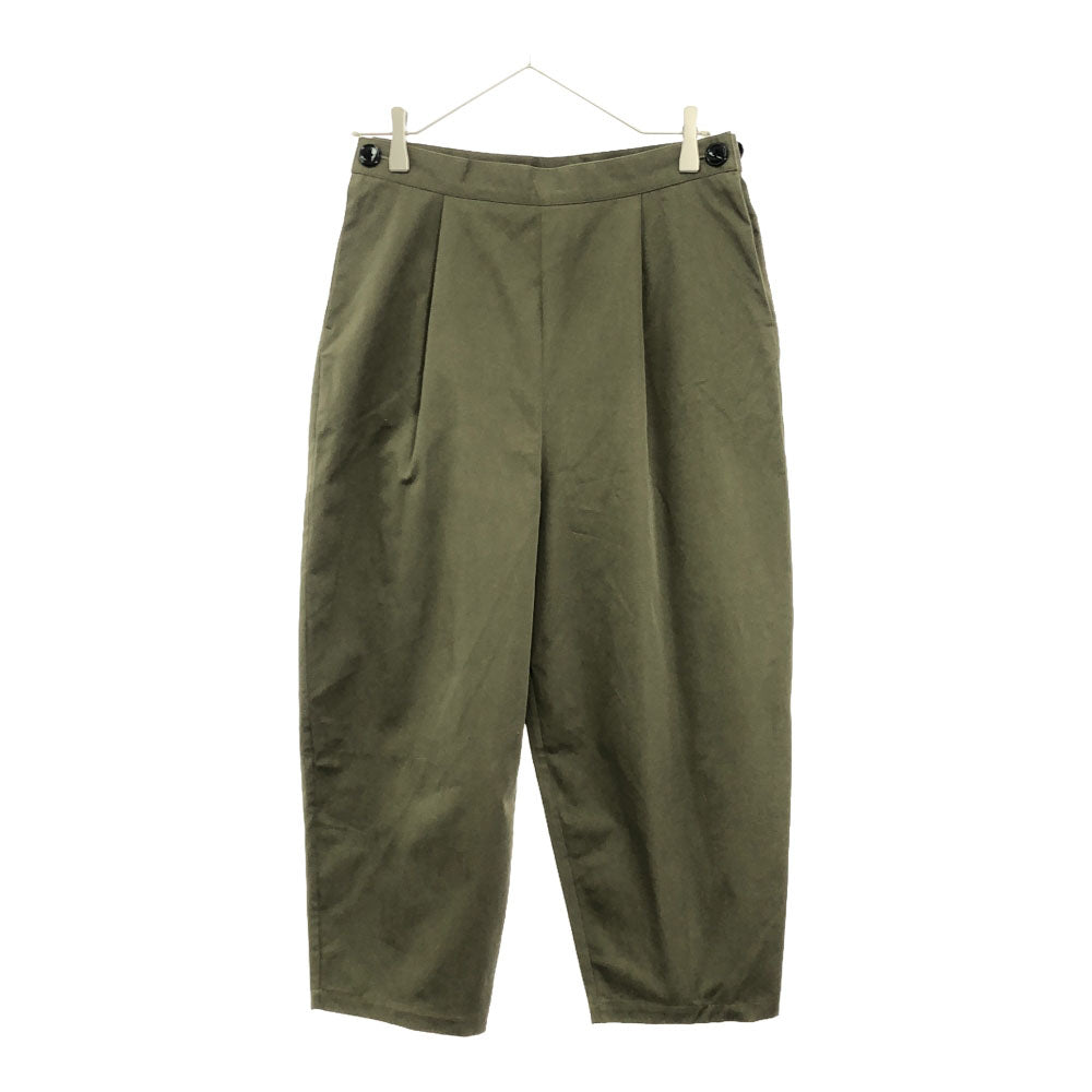 Lin Francais d`antan ランフランセダンタン 日本製 コットン タック パンツ 1 カーキ レディース