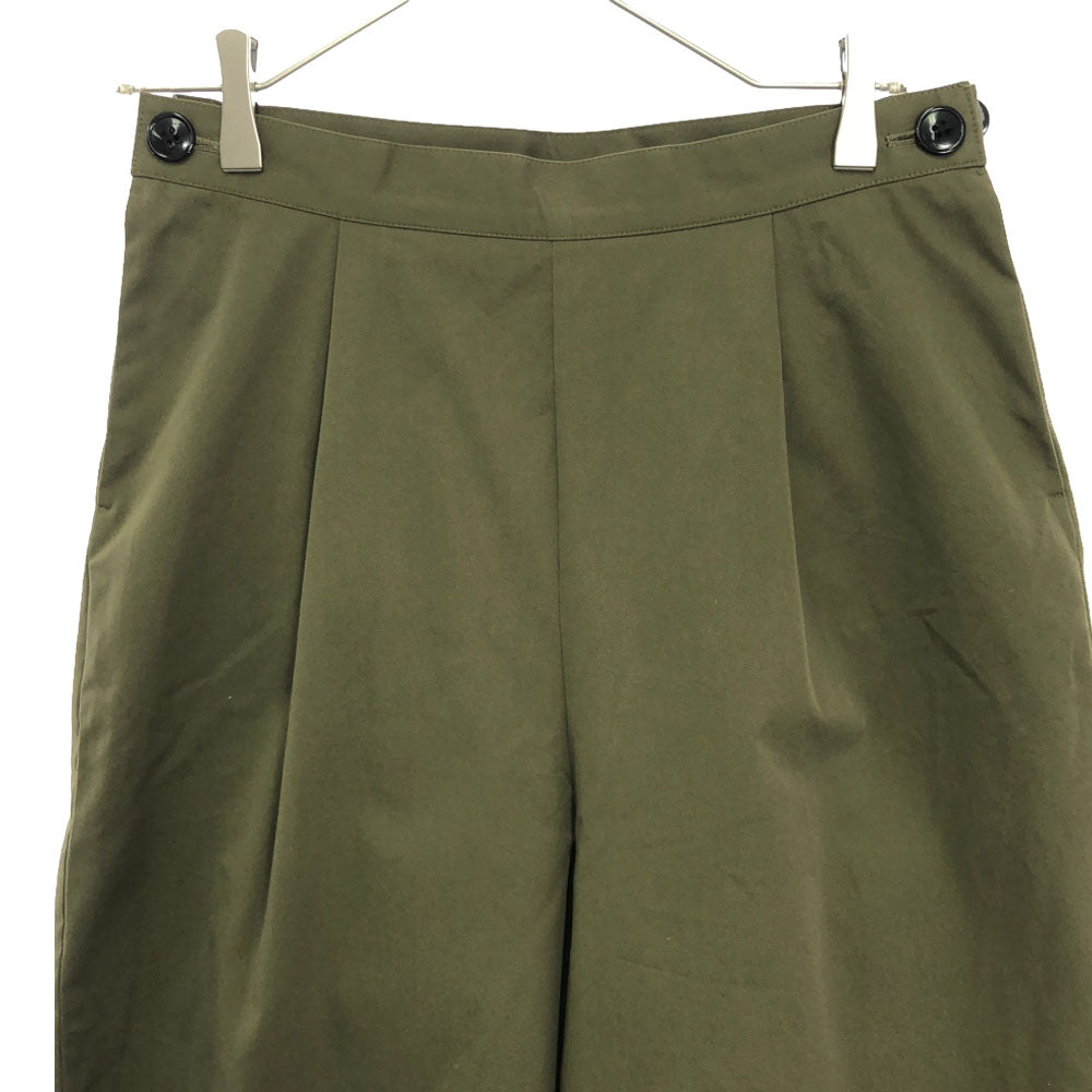 Lin Francais d`antan ランフランセダンタン 日本製 コットン タック パンツ 1 カーキ レディース