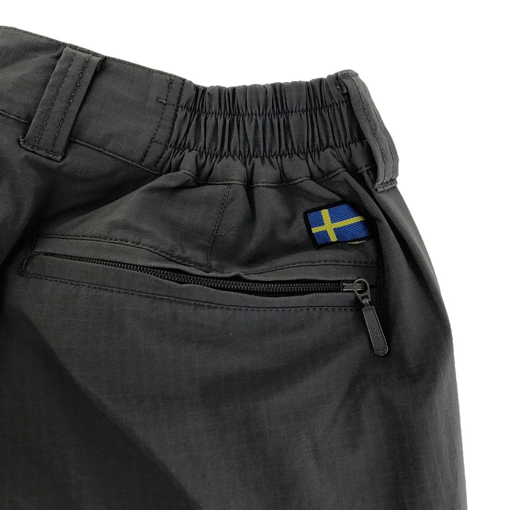 FJALLRAVEN フェールラーベン ロゴ刺繍 ナイロンパンツ M グレー レディース