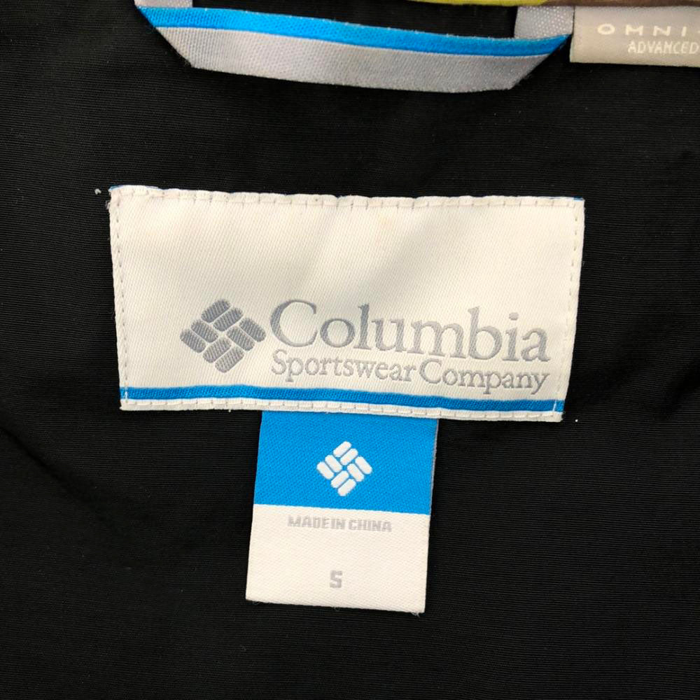 コロンビア ×キネティクス ロゴ刺繍 ダウンジャケット S ブラック Columbia Kinetics アウトドア PM5875 フェイクファー メンズ