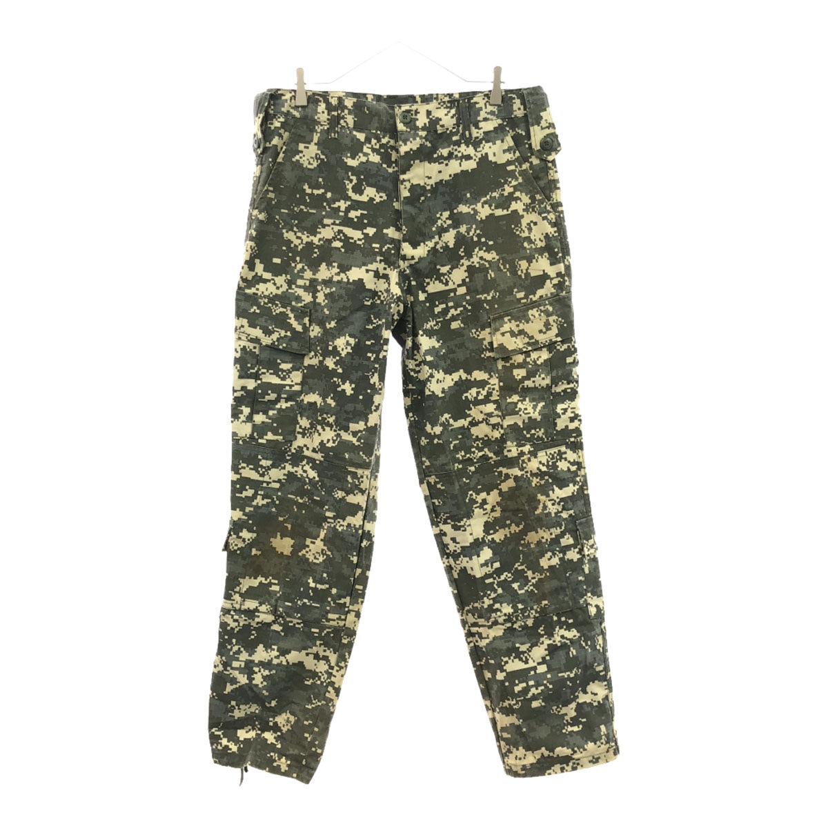 US ARMY アメリカ軍 デジタルカモ リップストップ ミリタリー カーゴパンツ MEDIUM-REGULAR グレーベージュ系 ボタンフライ メンズ