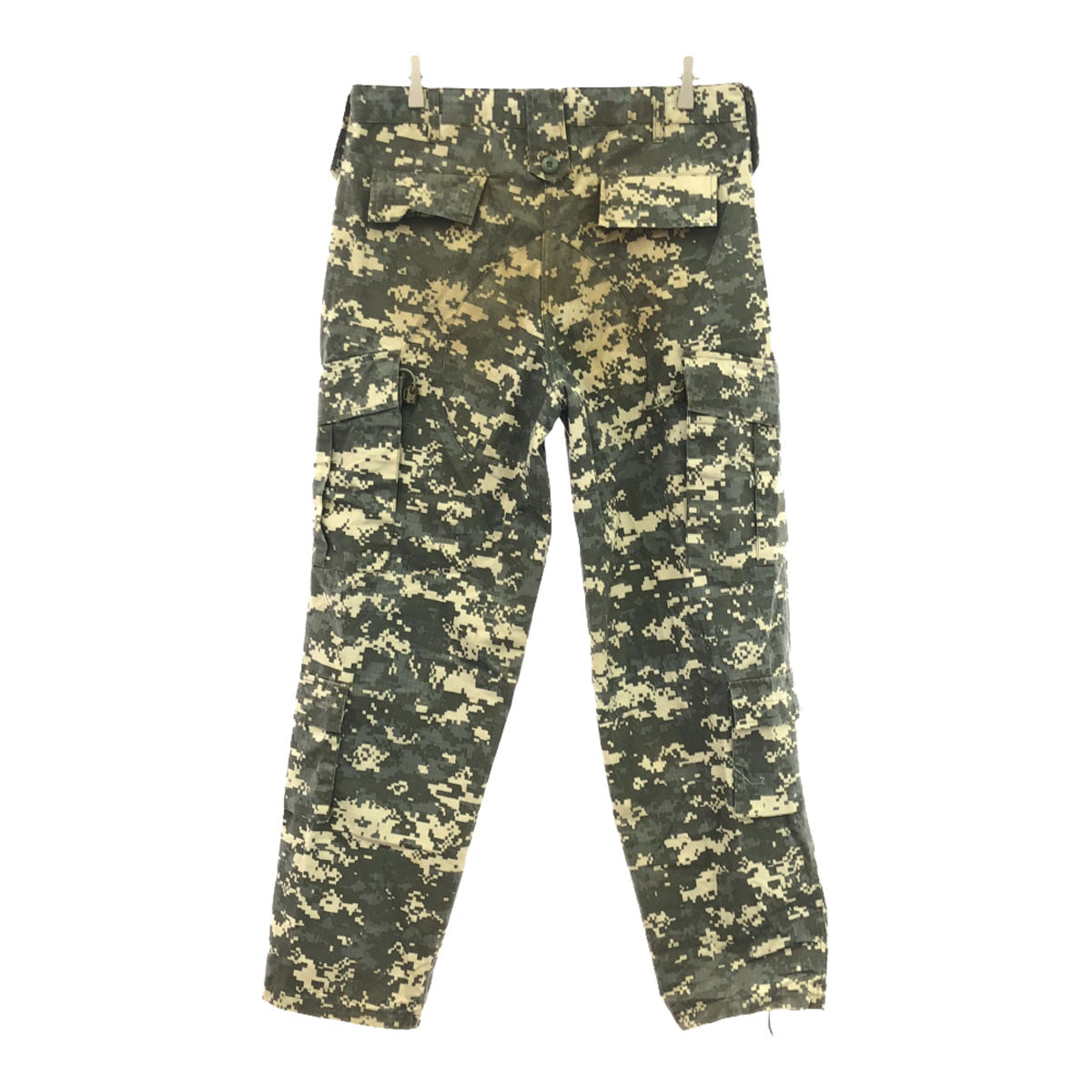 US ARMY アメリカ軍 デジタルカモ リップストップ ミリタリー カーゴパンツ MEDIUM-REGULAR グレーベージュ系 ボタンフライ メンズ