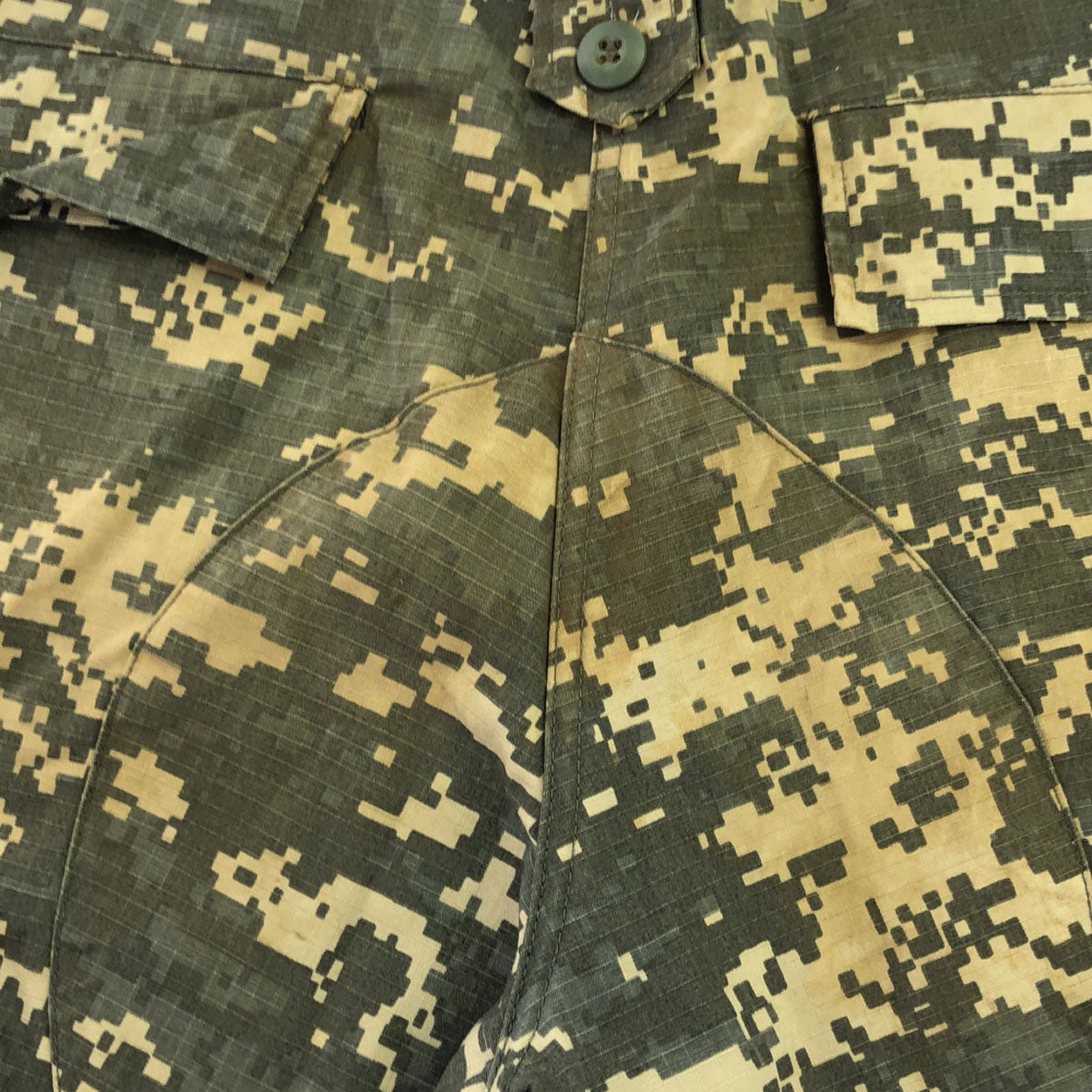 US ARMY アメリカ軍 デジタルカモ リップストップ ミリタリー カーゴパンツ MEDIUM-REGULAR グレーベージュ系 ボタンフライ メンズ