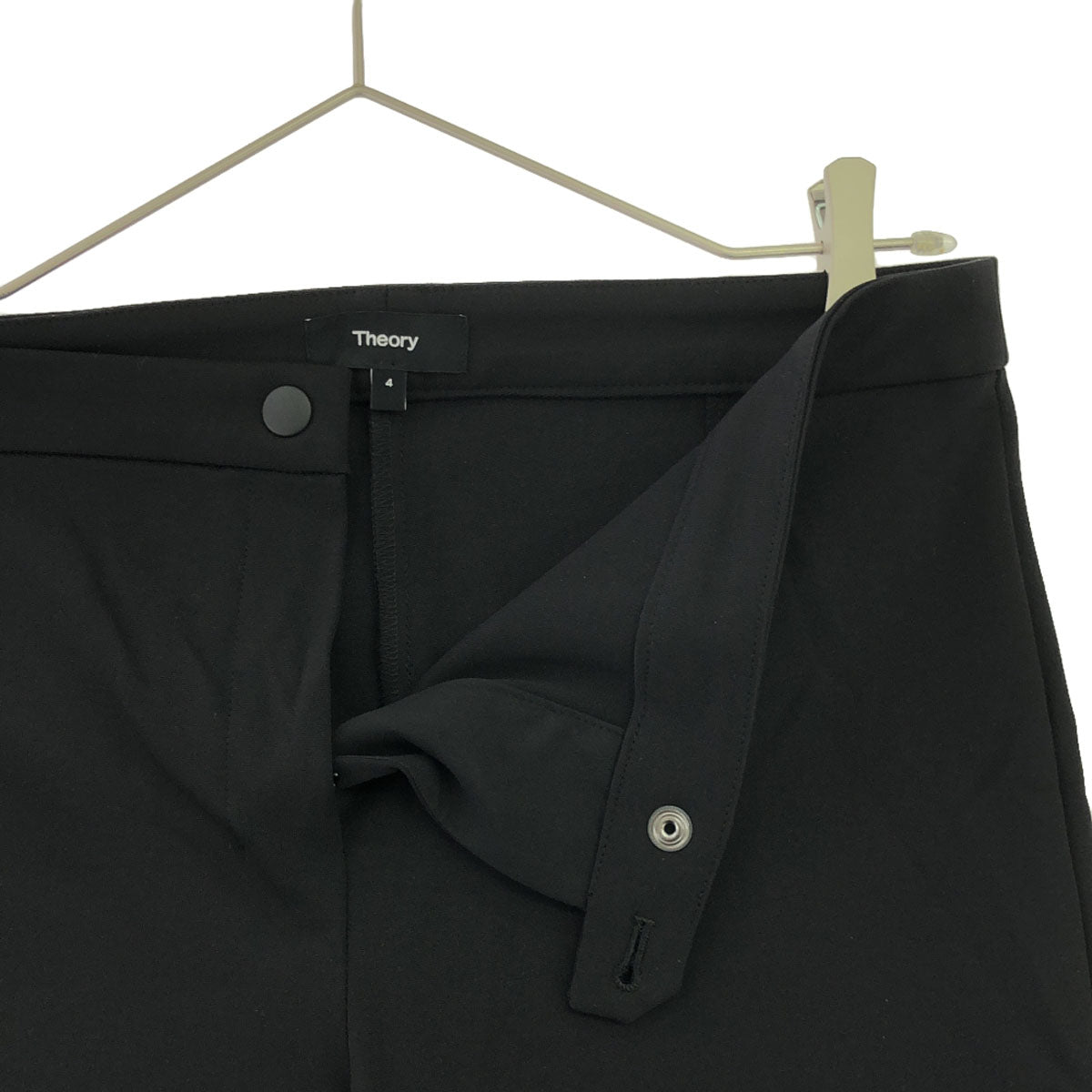 未使用 theory セオリー 日本製 ジャージースキニーフィット パンツ 4 ブラック タグ付き レディース