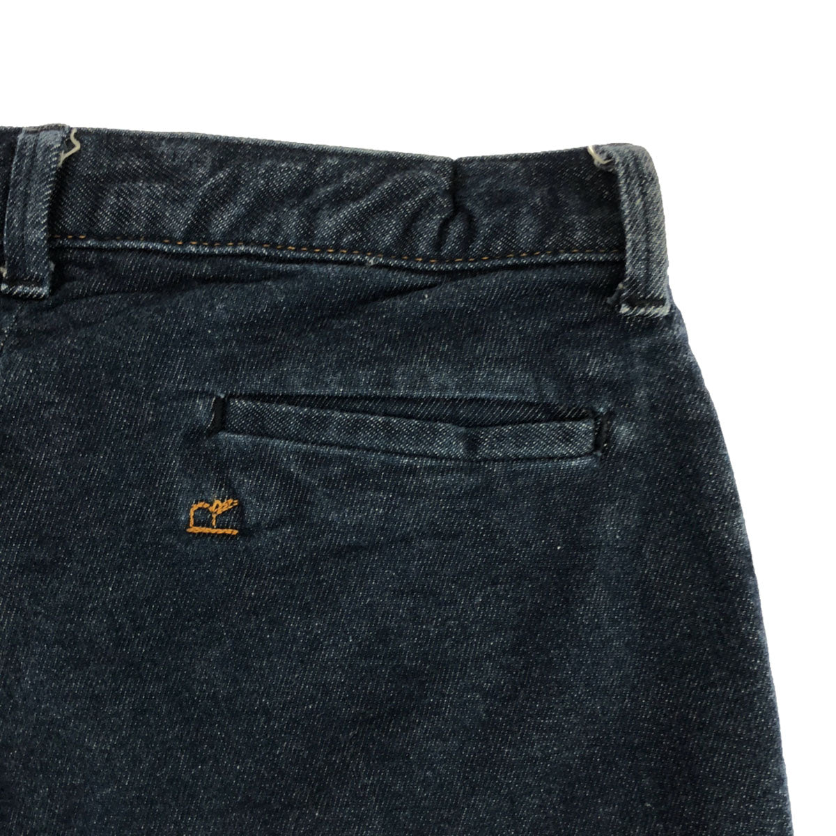 45rpm 45アールピーエム 日本製 ロゴ刺繍 裾ボタン テーパードデニムパンツ 1 ジーンズ レディース