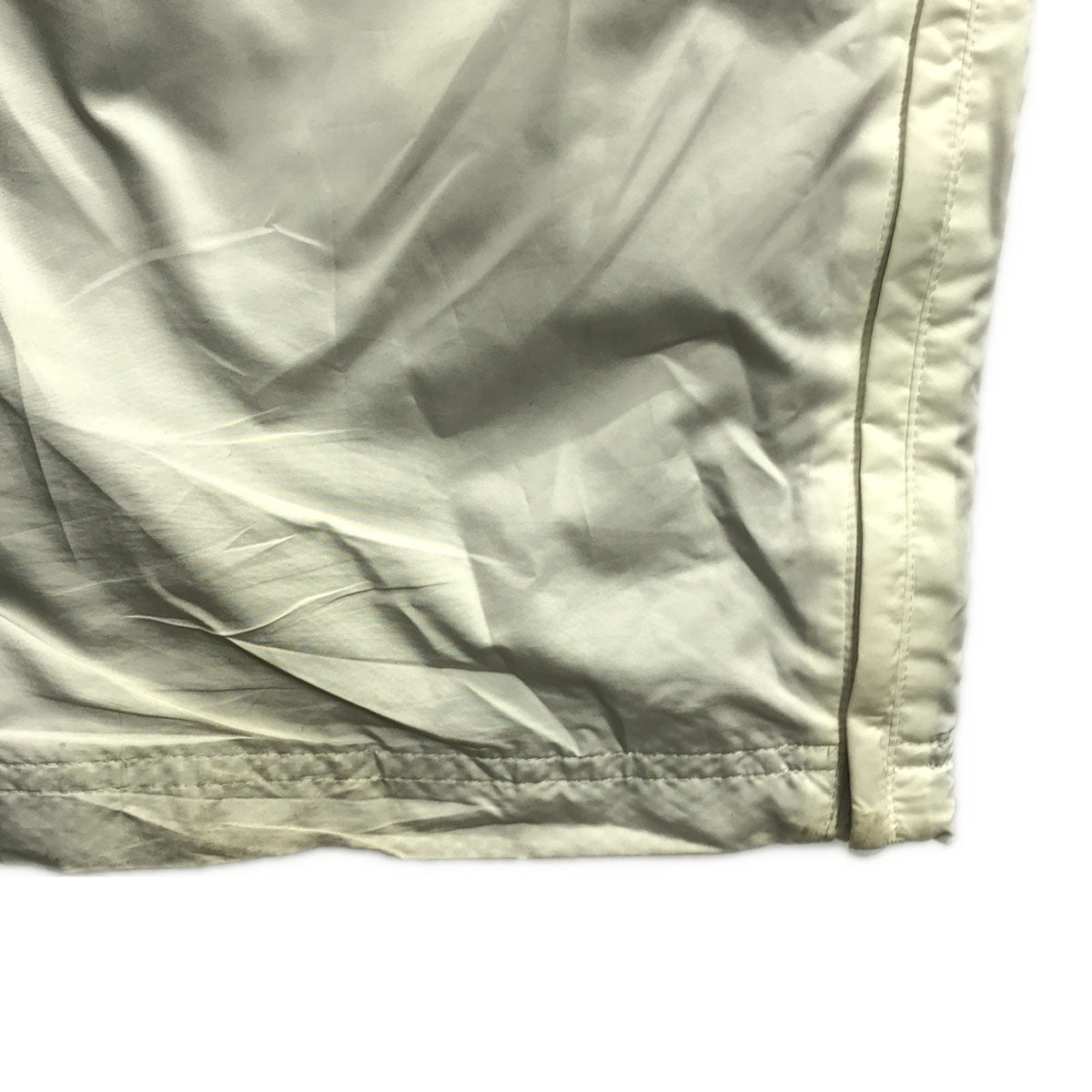 adidas アディダス 日本製 ロゴ刺繍 トレーニング ウインドパンツ O ホワイト 裾ジップ 裏メッシュ メンズ