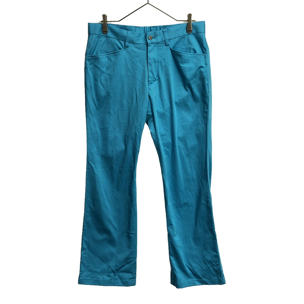 adidas アディダス ロゴ刺繍 ロングパンツ 85 ブルー メンズ