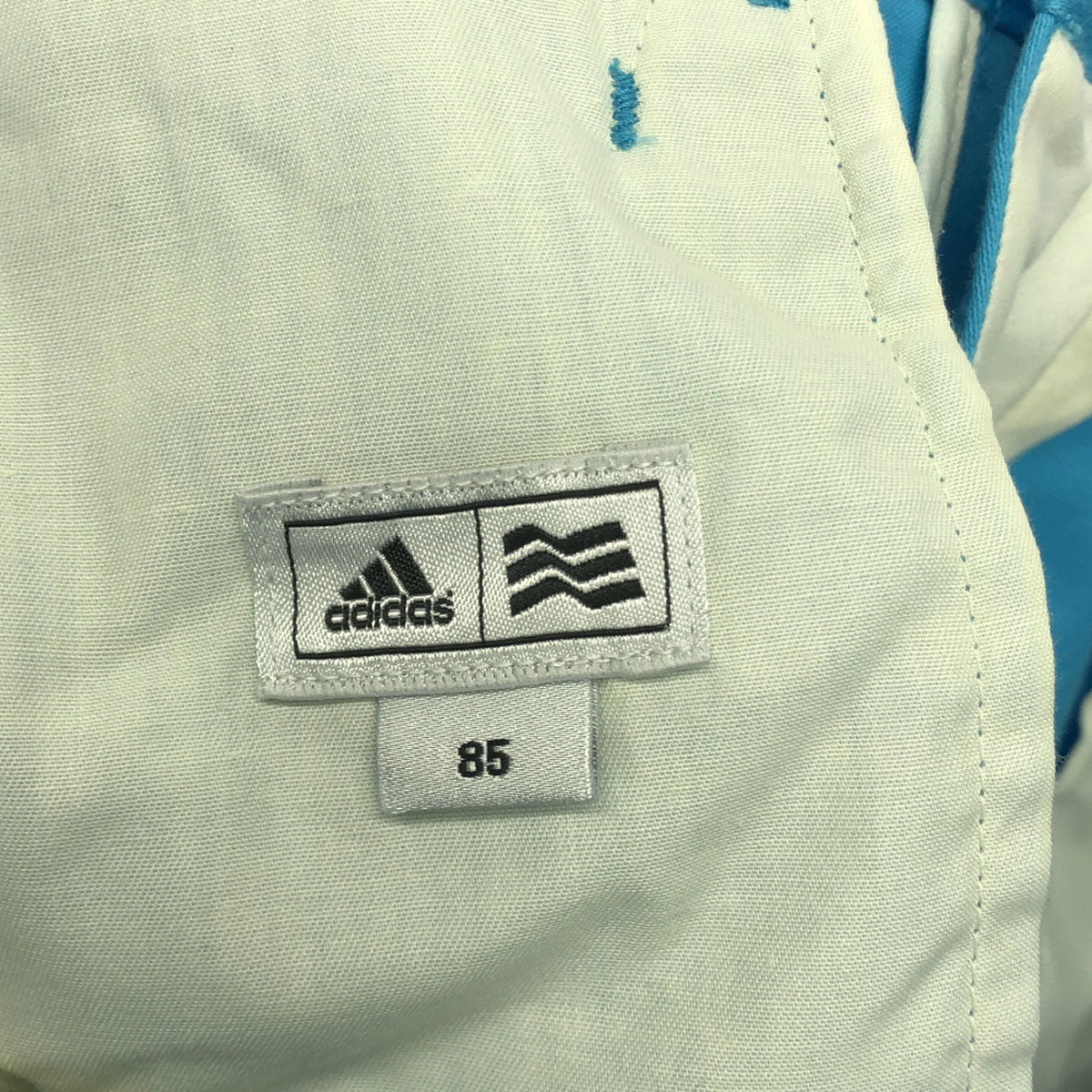 adidas アディダス ロゴ刺繍 ロングパンツ 85 ブルー メンズ