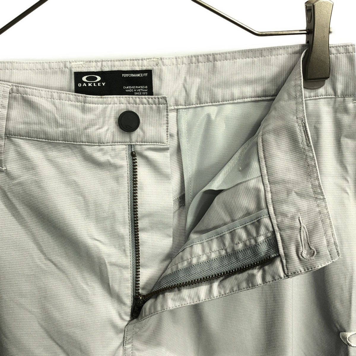 OAKLEY オークリー ロゴ刺繍 ストレートパンツ 38 ライトグレー メンズ