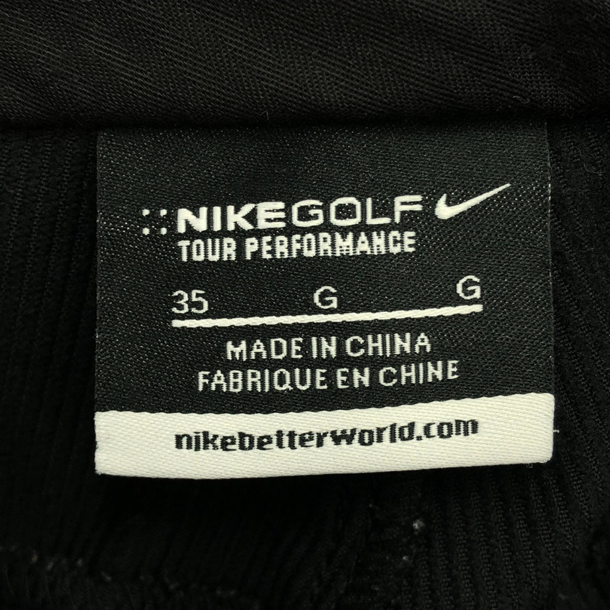 NIKE ナイキ ロゴ刺繍 ゴルフ パンツ 35 ブラック スポーツ トレーニング メンズ