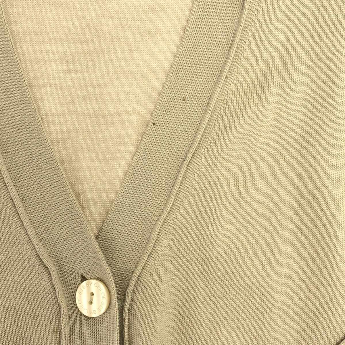 SEE BY CHLOE シーバイクロエ ウール 長袖 Vネック カーディガン ベージュ系 レディース