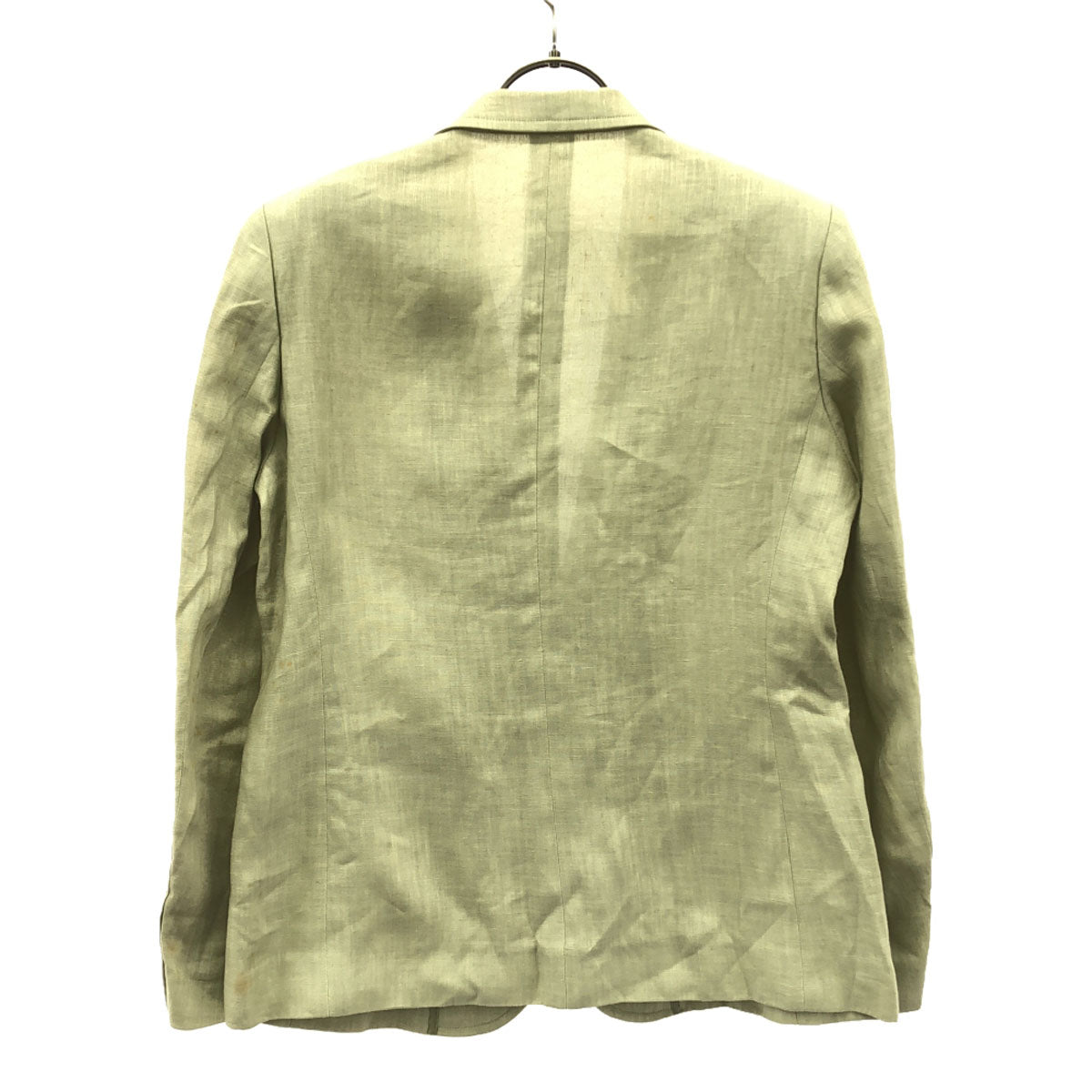 Burberrys バーバリーズ 90s リネン オールド テーラードジャケット 11AB2 グリーン系 レディース