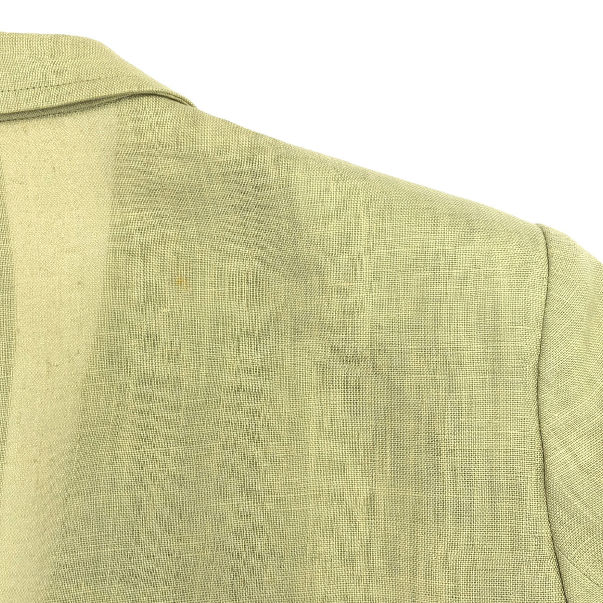 Burberrys バーバリーズ 90s リネン オールド テーラードジャケット 11AB2 グリーン系 レディース