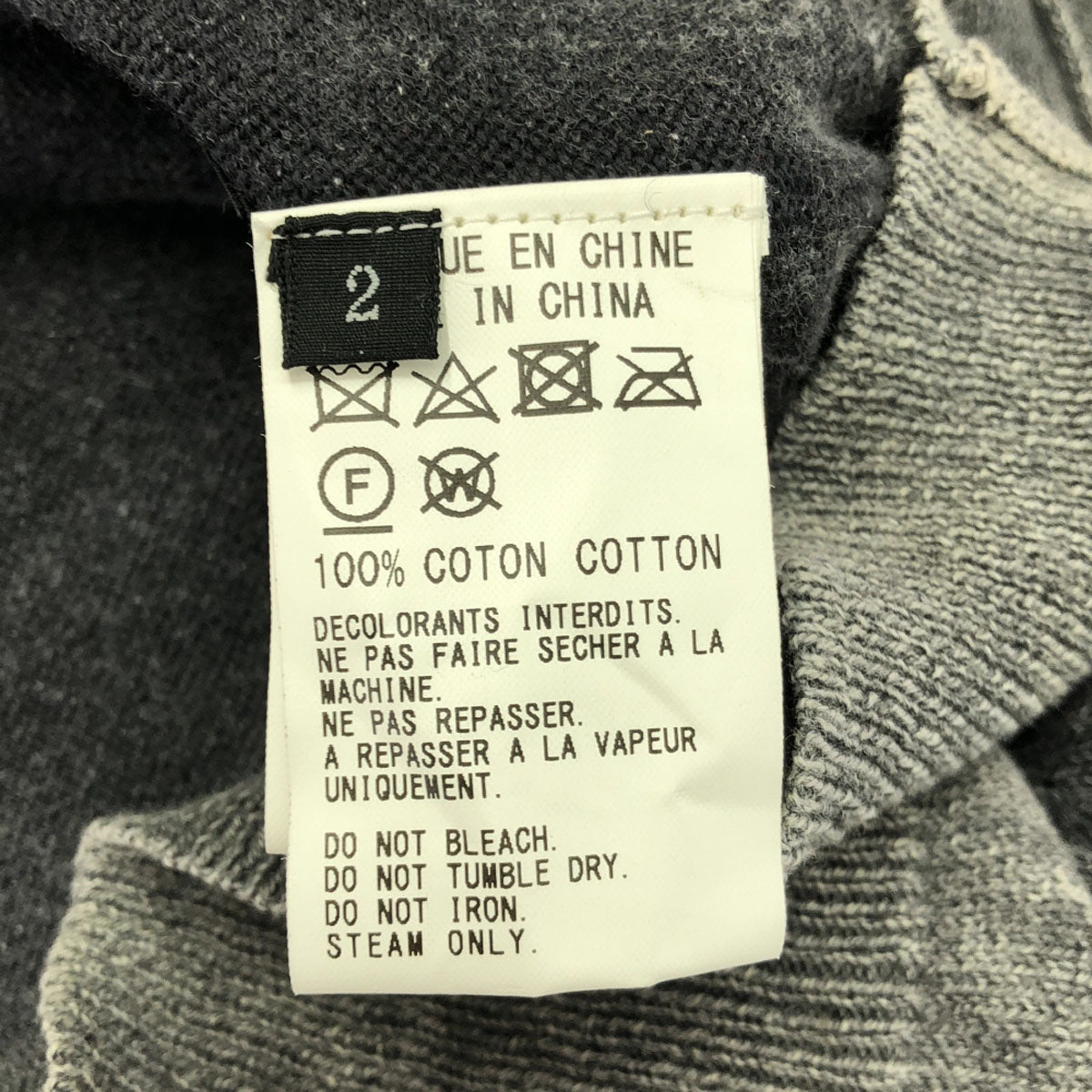 Y's ワイズ 長袖 コットン カーディガン 2 グレー系 メンズ