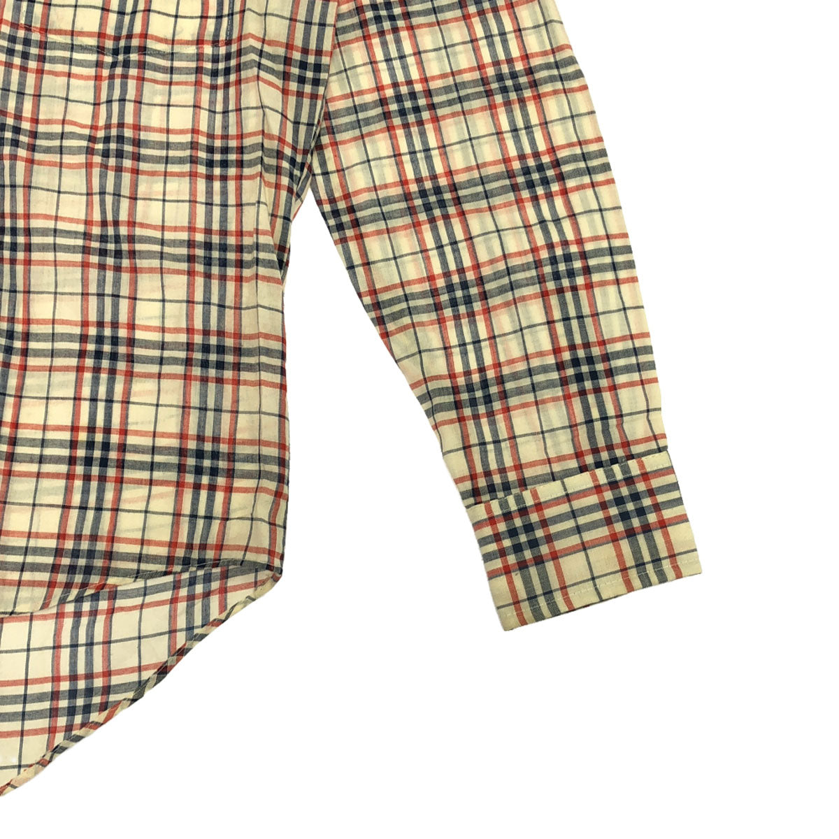 Sears シアーズ 70s ヴィンテージ チェック柄 長袖 PERMA-PREST シャツ ベージュ系 レディース