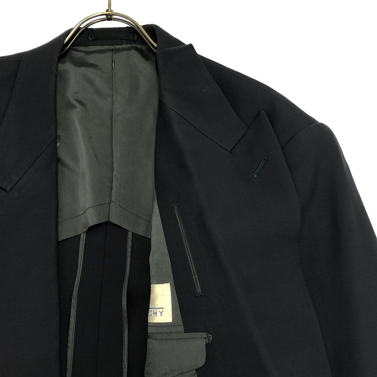 Givenchy ジバンシー 90s オールド テーラードジャケット ネイビー系 サイドベンツ メンズ