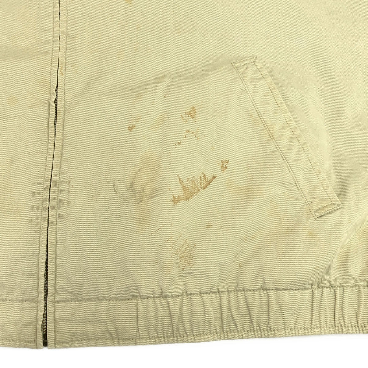 Polo by Ralph Lauren ポロバイラルフローレン 90s オールド ロゴ刺繍 スイングトップ 4X ベージュ ビッグサイズ ジャケット メンズ