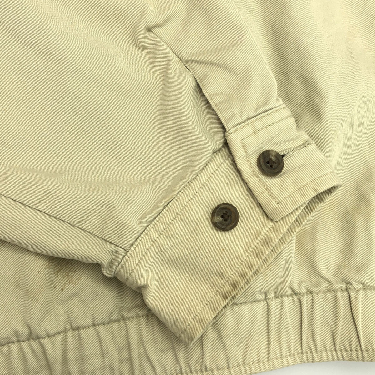 Polo by Ralph Lauren ポロバイラルフローレン 90s オールド ロゴ刺繍 スイングトップ 4X ベージュ ビッグサイズ ジャケット メンズ