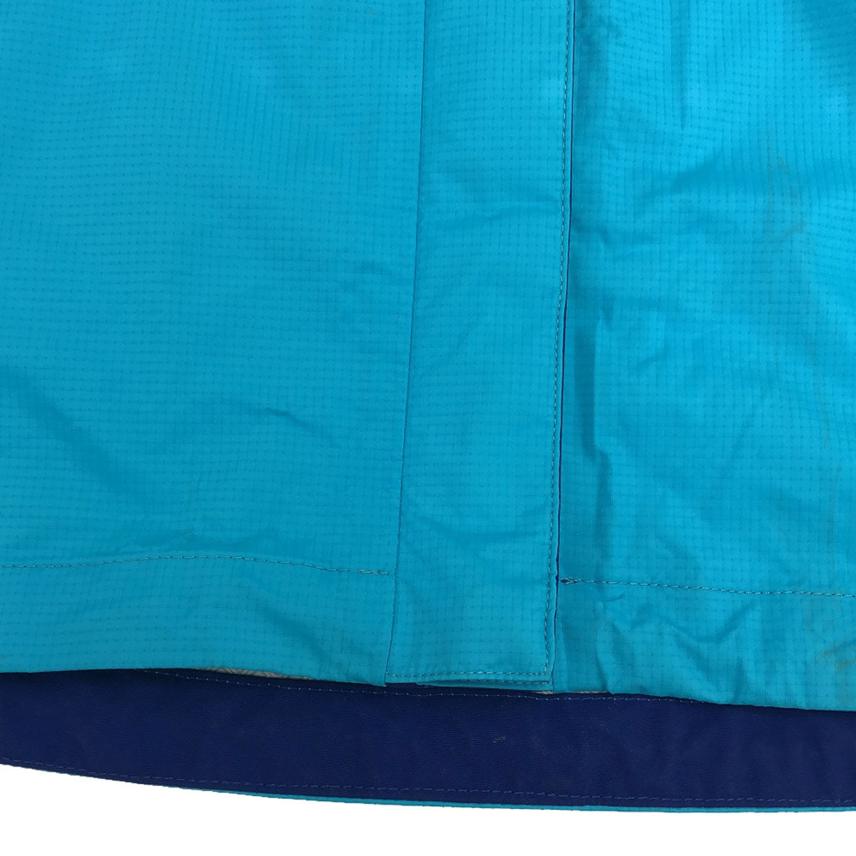 THE NORTH FACE ザノースフェイス ロゴ刺繍 フード付き ナイロンジャケット M ブルー系 アウトドア A57Y レディース