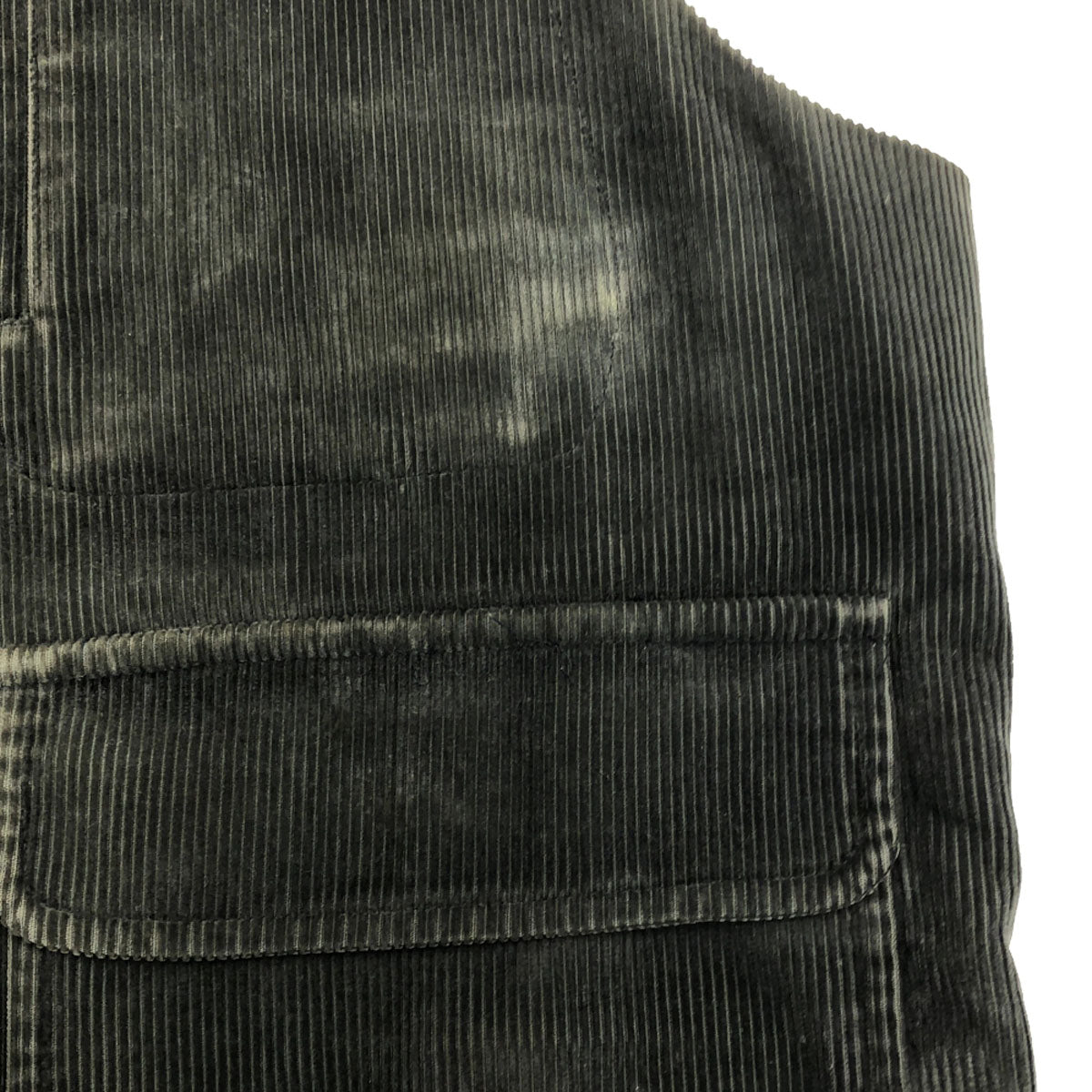 BURBERRY LONDON バーバリーロンドン 日本製 三陽商会 コーデュロイ ジップ ベスト F グレー 裏チェック メンズ