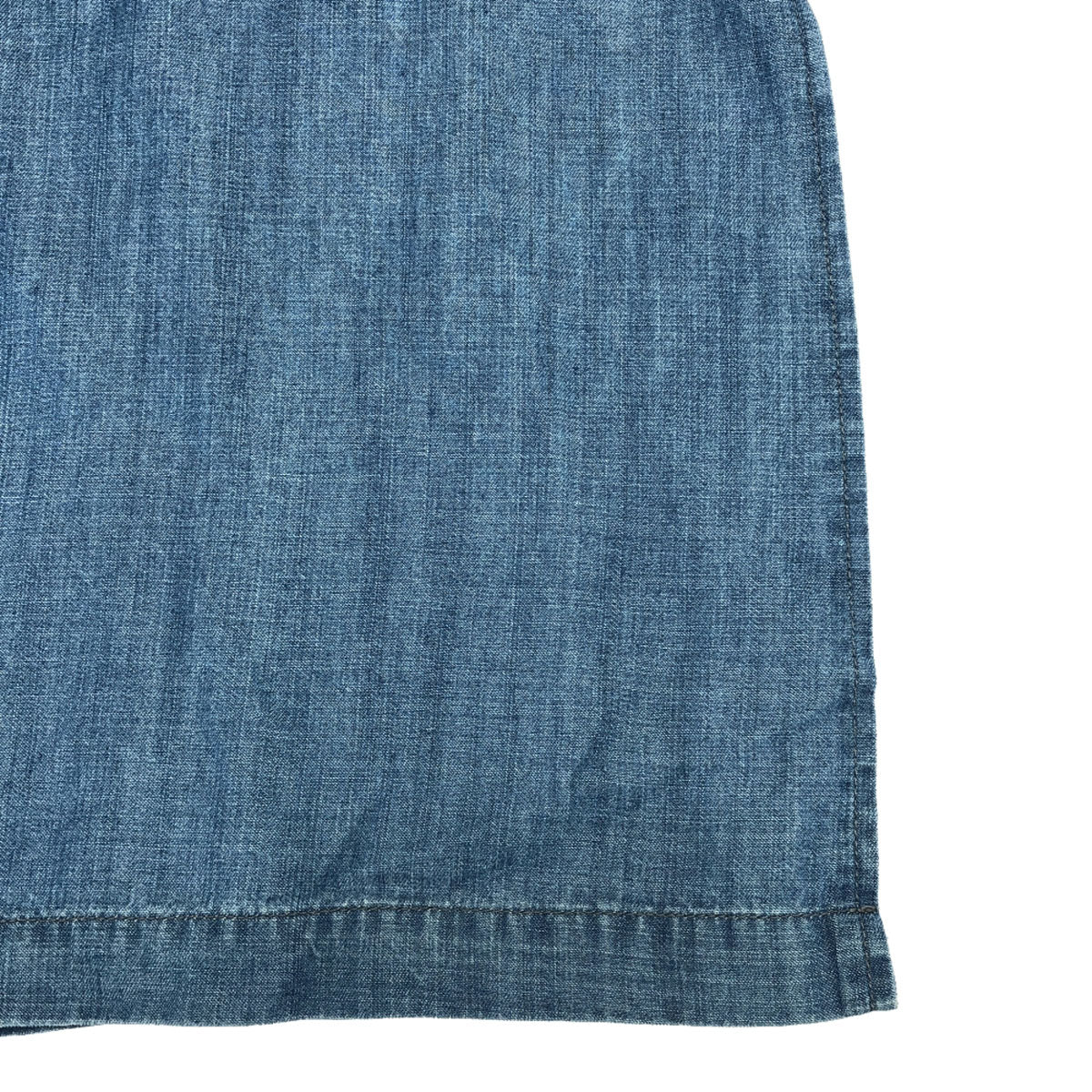 AMERI UNDRESSED アメリ 長袖 ノーカラー プルオーバー シャツ M ブルー バックジップ レディース