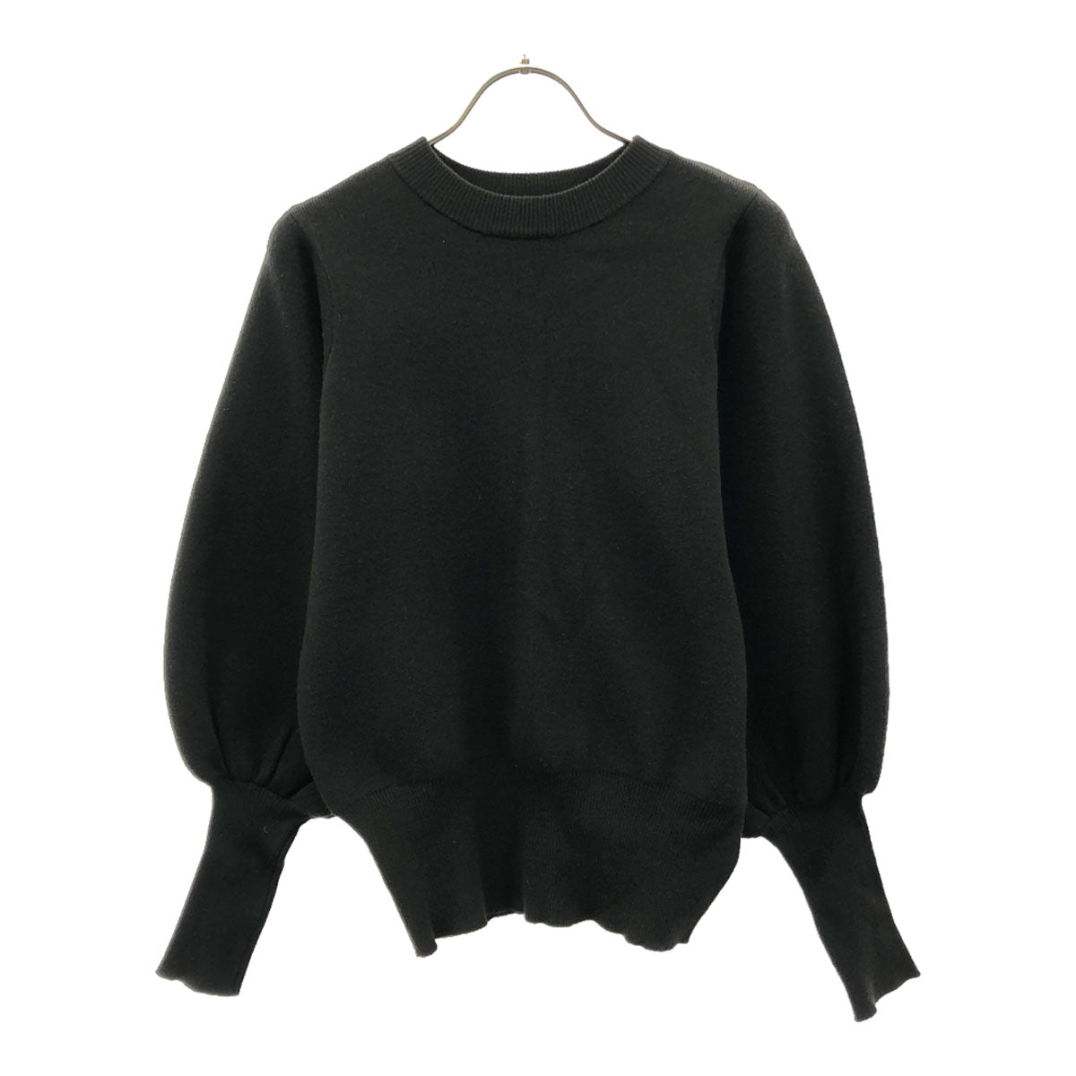 AMERI UNDRESSED アメリ 長袖 クルーネック ニット F ブラック セーター レディース