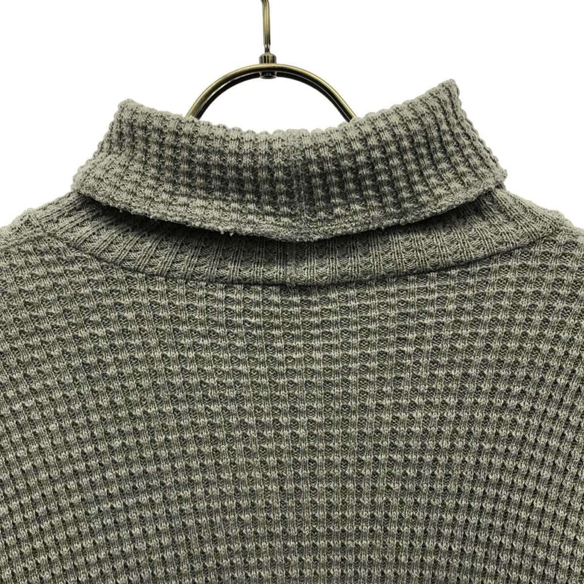 markaware マーカウェア 日本製 長袖 ワッフル タートルネック カットソー 2 グレー レディース