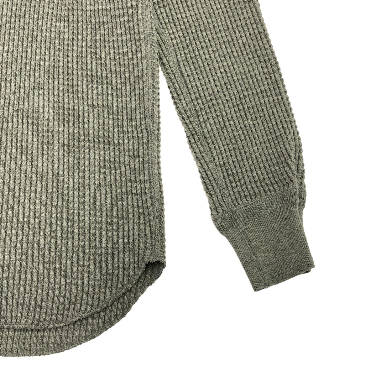 markaware マーカウェア 日本製 長袖 ワッフル タートルネック カットソー 2 グレー レディース