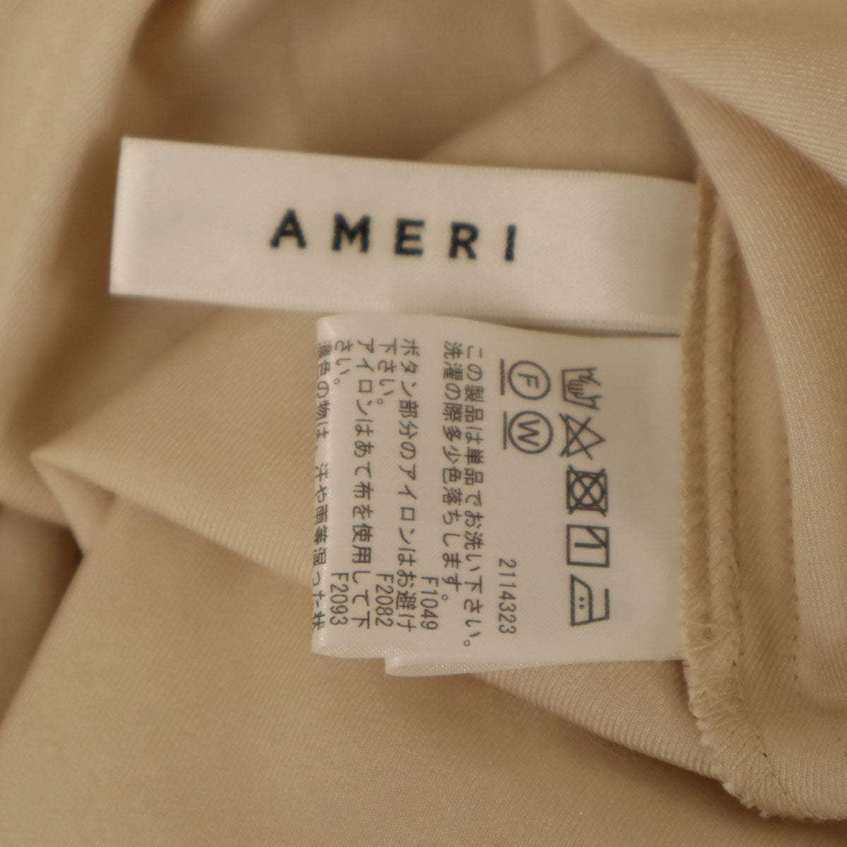 AMERI UNDRESSED アメリ 長袖 チャイ風 2WAY ブラウス F ベージュ レディース